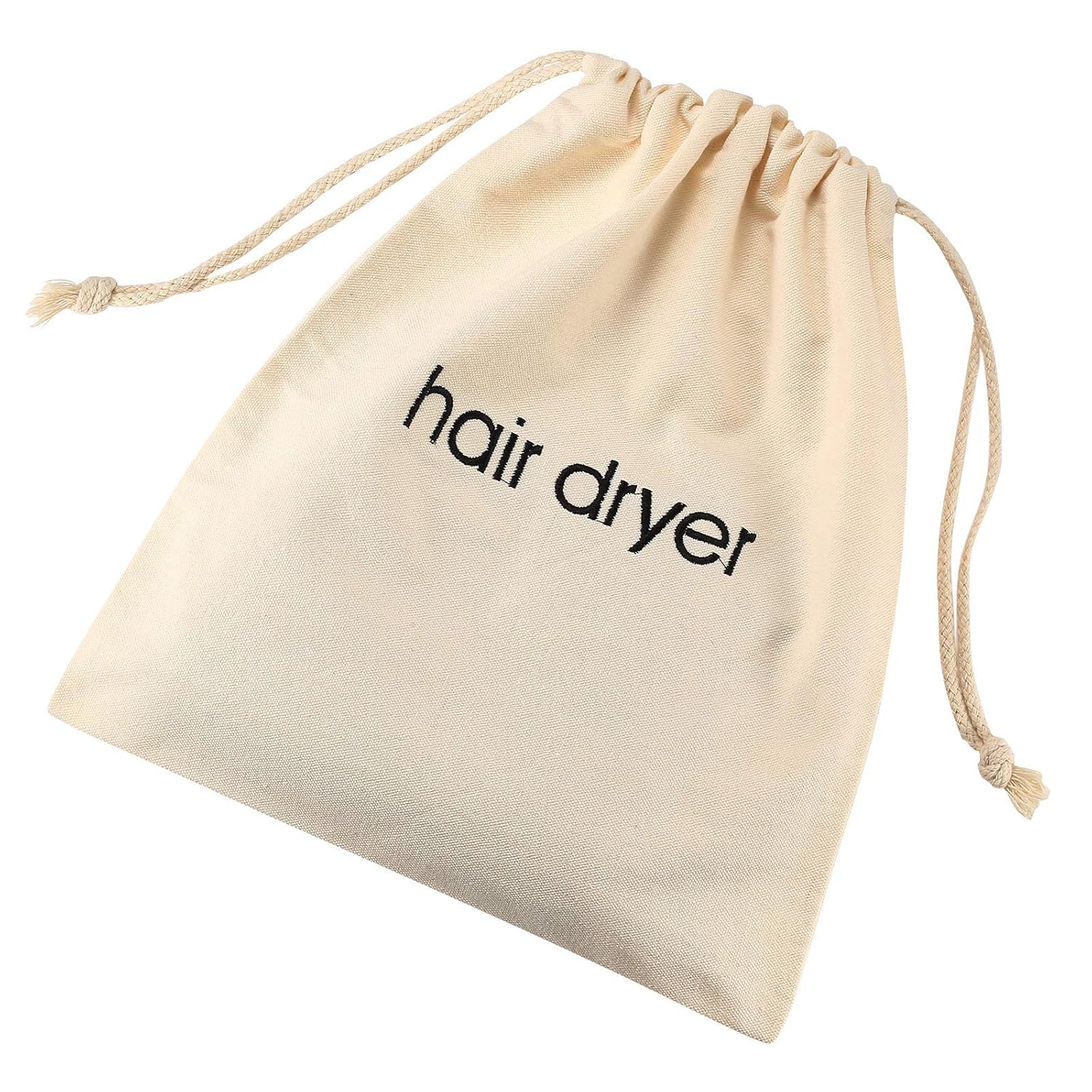 Hair Dryer Bags Drawstring Bag Container Hairdryer Bag for travel bathroom (White)