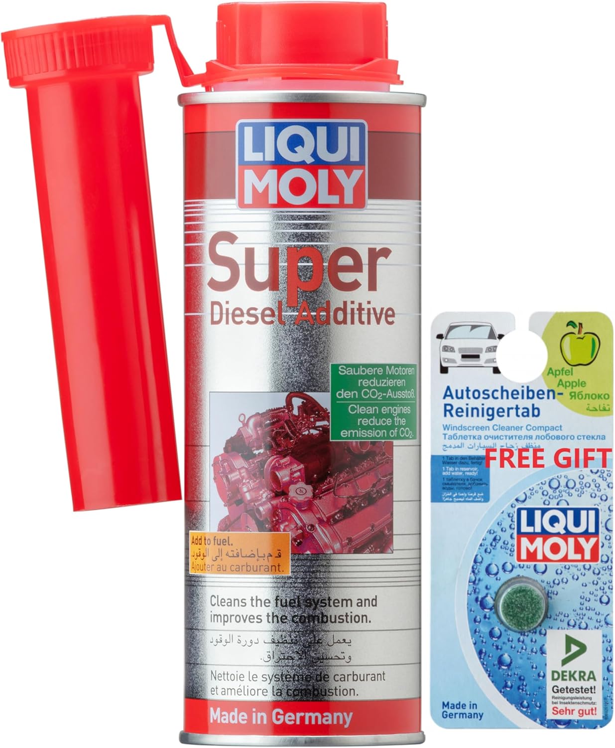 WOL Diesel Additive Injector Cleaner Liqui Moly Super Diesel Additive 250ml - Fuel System Cleaner - DPF Cleaner Diesel 1806 - Diesel Particulate Filter Cleaner (1 UNIT)