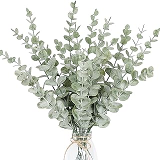 18pcs Eucalyptus Stems Artificial Eucalyptus Leaves Stems Artificial Fake Flowers for Home Office Flowers Bouquet Centerpiece Wedding Decoration Christmas Decor 2024