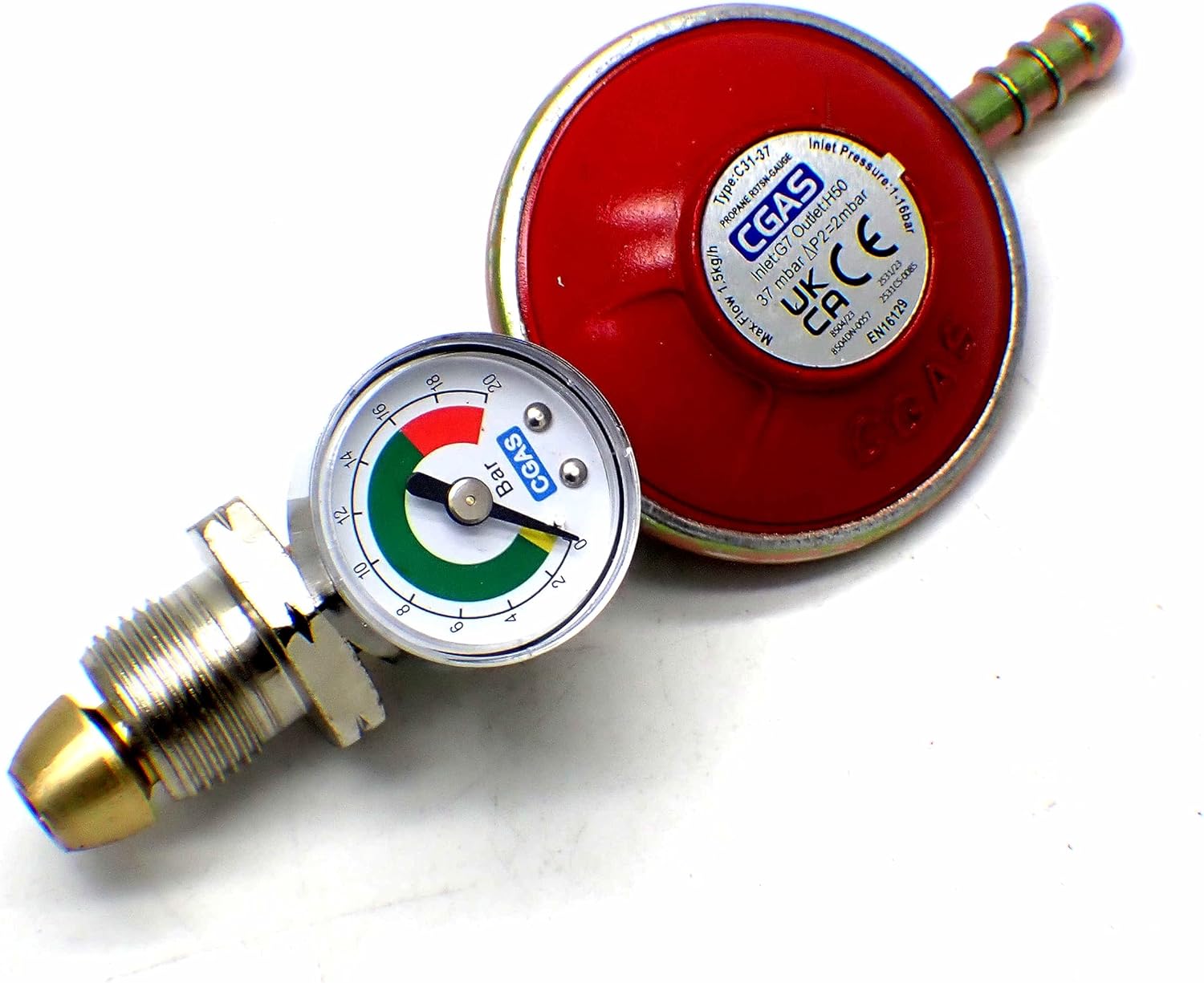 CGAS 37mbar PROPANE GAS REGULATOR WITH PRESSURE GAUGE Fits Calor Gas & Flogas