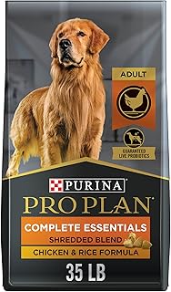 Purina Pro Plan Complete Essentials Shredded Blend Chicken and Rice Dog Food Dry Formula with Probiotics for Dogs - 35 lb. Bag