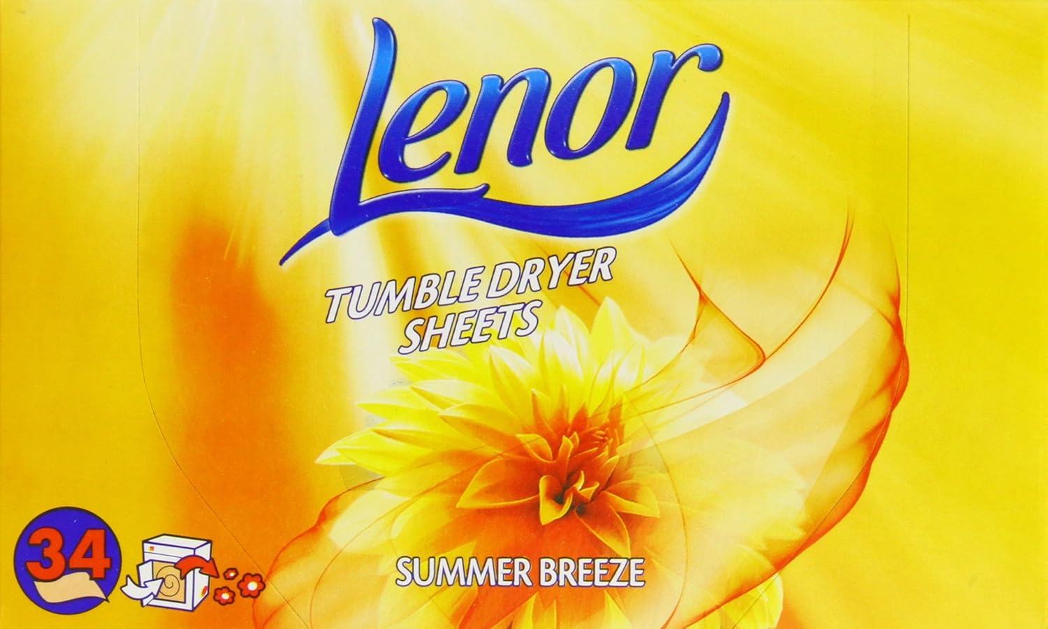 Lenor Tumble Dryer Sheets Summer Breeze 34 Sheets (Pack of 3)