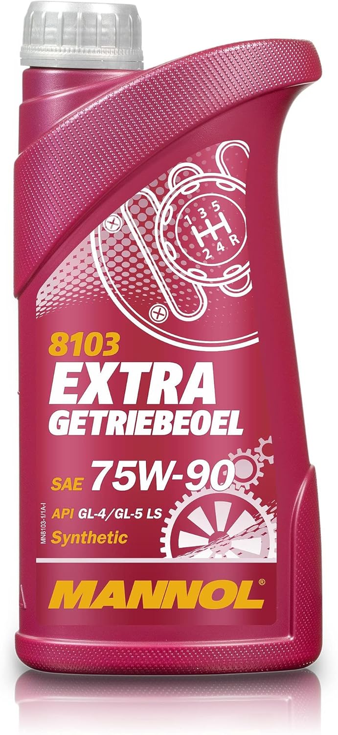 Mannol 1 Litre Extra 75W-90 Gear Oil API GL-4/GL-5 LS Universal All Season Synthetic Based
