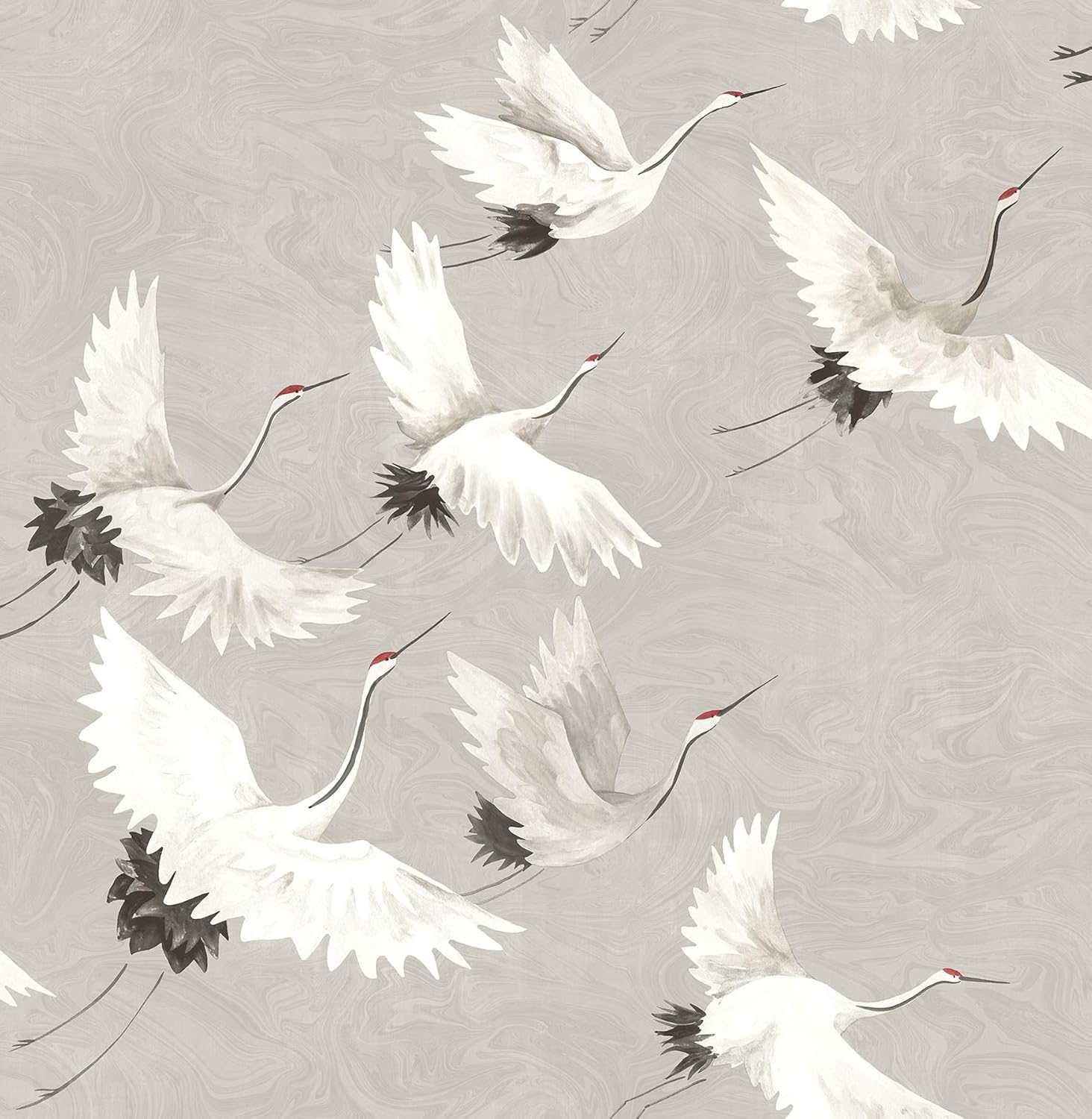 NuWallpaper NUS3678 Halcyon Peel & Stick Wallpaper, Grey