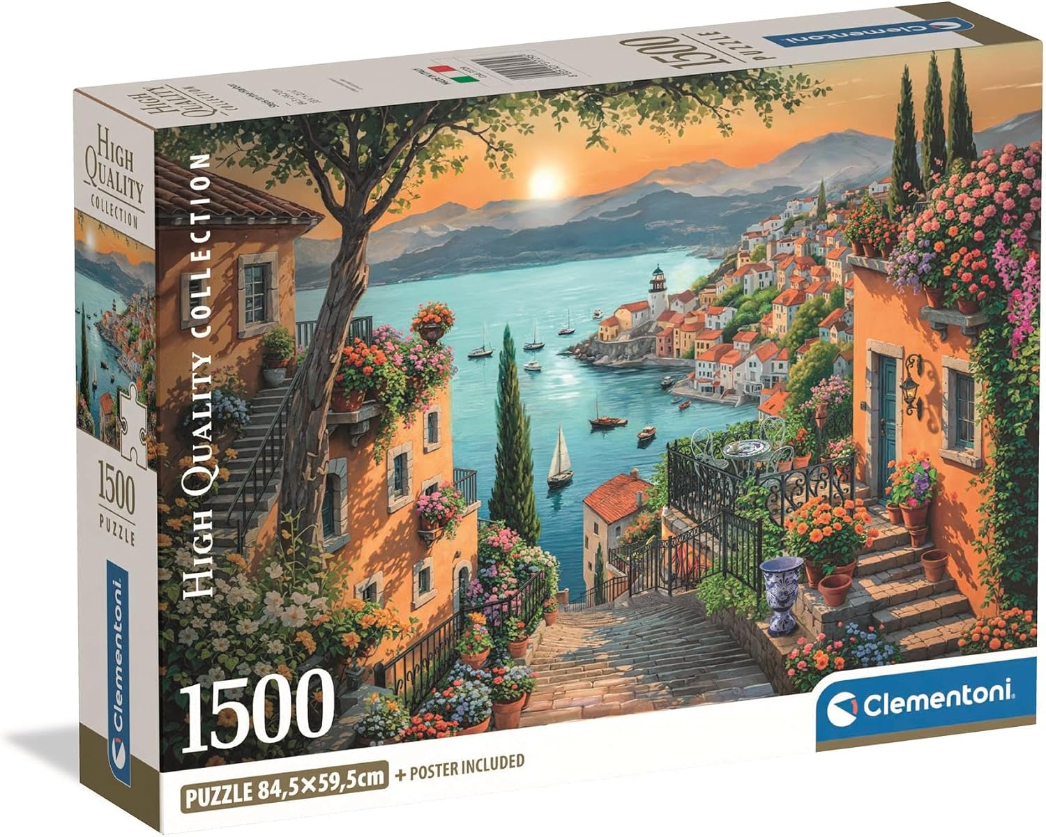 Clementoni Jigsaw Puzzle 1500 pieces Collection Steps to the Harbor, Puzzle for Adults 14-99 Years, Compact box, Made in Italy, 31729