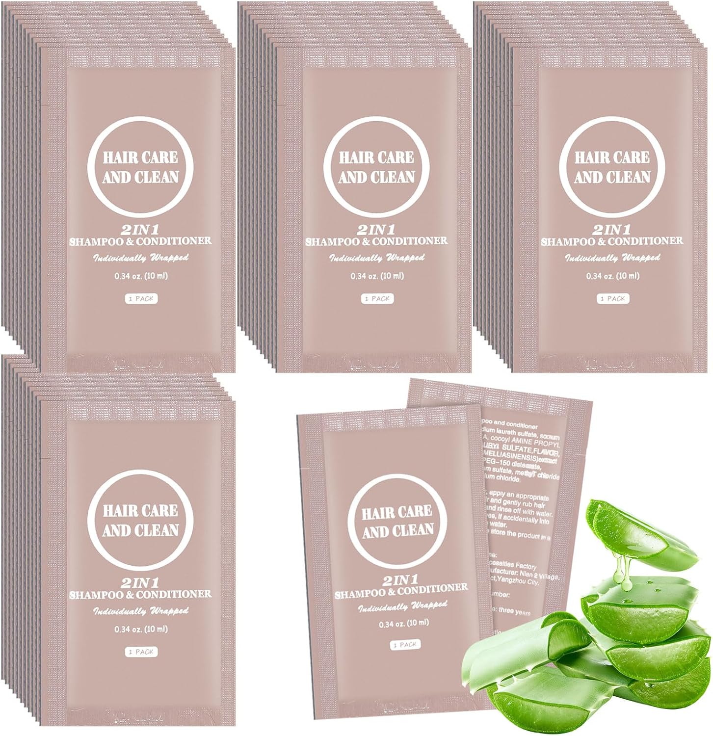 10ml Travel 2-in-1 Shampoo & Conditioner, Portable Moisturizing Nourishing Shampoo Set Bulk, Mini Pocket Size Travel Essential for Hotel,Shelter/Homeless/Nursing Home/Charity (30 Pack)