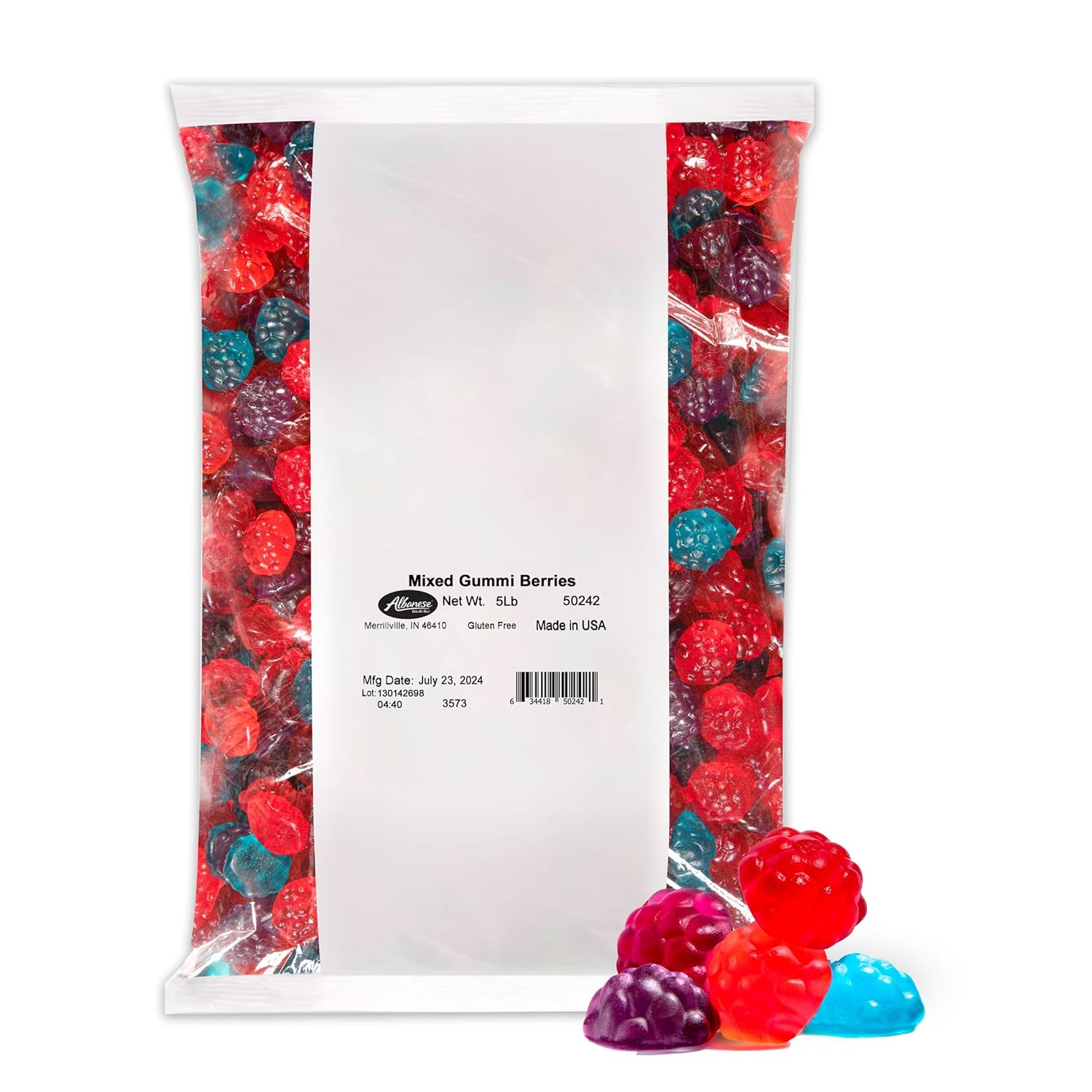 Albanese World's Best Mixed Gummi Berries, 5lbs of Candy