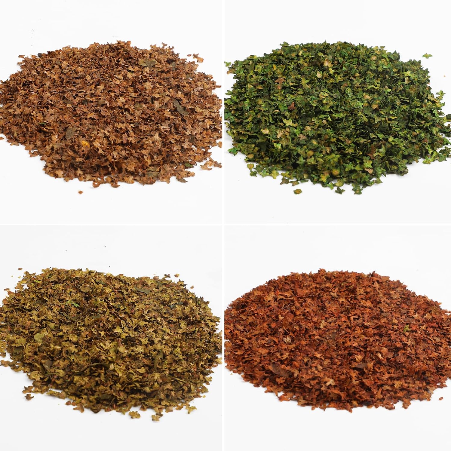 FOIMAS Realistic Miniature Leaves Simulation Leaves for DIY Model Railway Fairy Garden Diorama Scenery Landscape Layout,Pack of 4