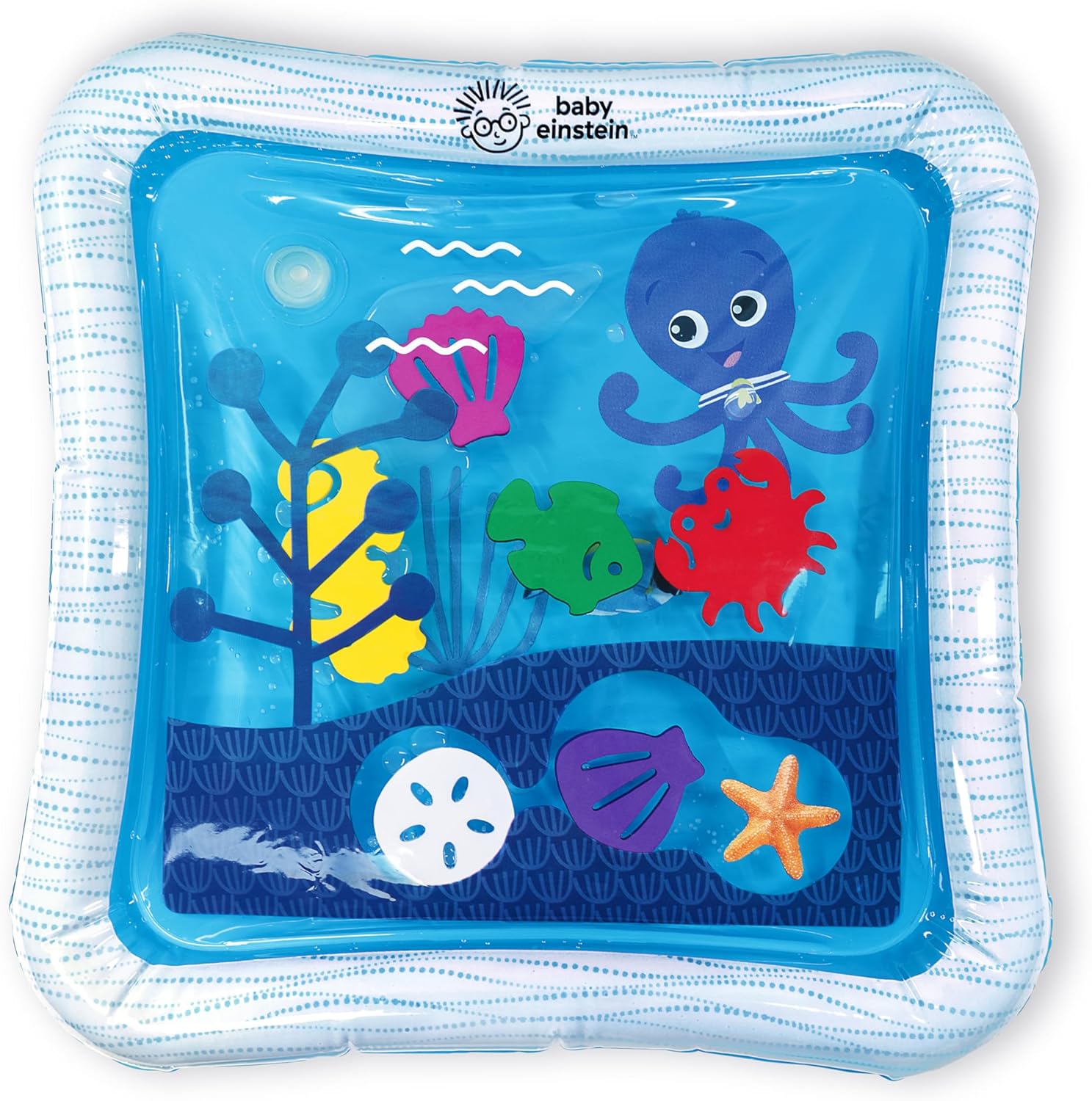 Baby Einstein Tummy Time Water Play Mat, Activity Center and Sensory Toy for Babies - Opus’S Ocean of Discovery, Newborn and Up, Black (1er Pack)