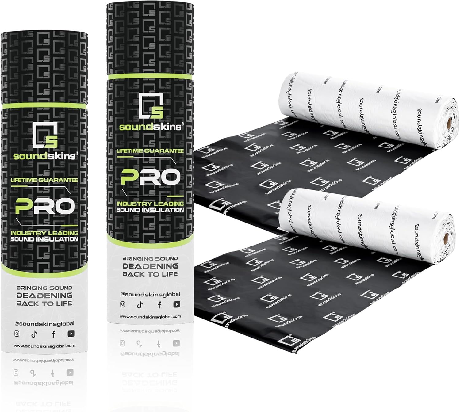 SoundSkins SSK-SSPRO-2 Car Sound Deadening Material - 180mil/4.5mm Triple Layer - 22sqft. - Reduce Vibrations, Insulate Heat, and Minimize Resonance