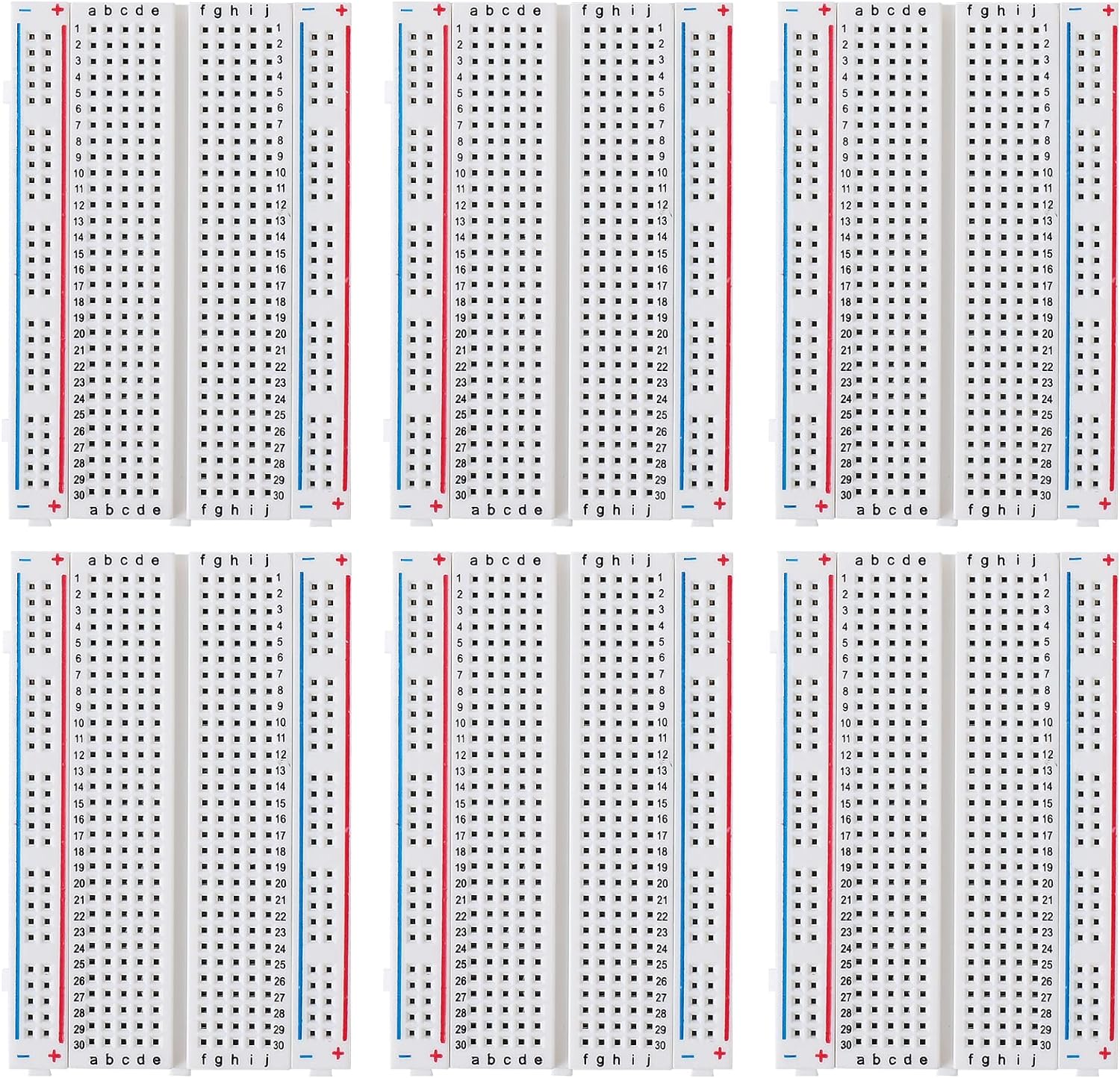 breadboard Set Prototype Board - 6 PCS 400 Pin Solderless Board Kit for Raspberry pi and Arduino Project