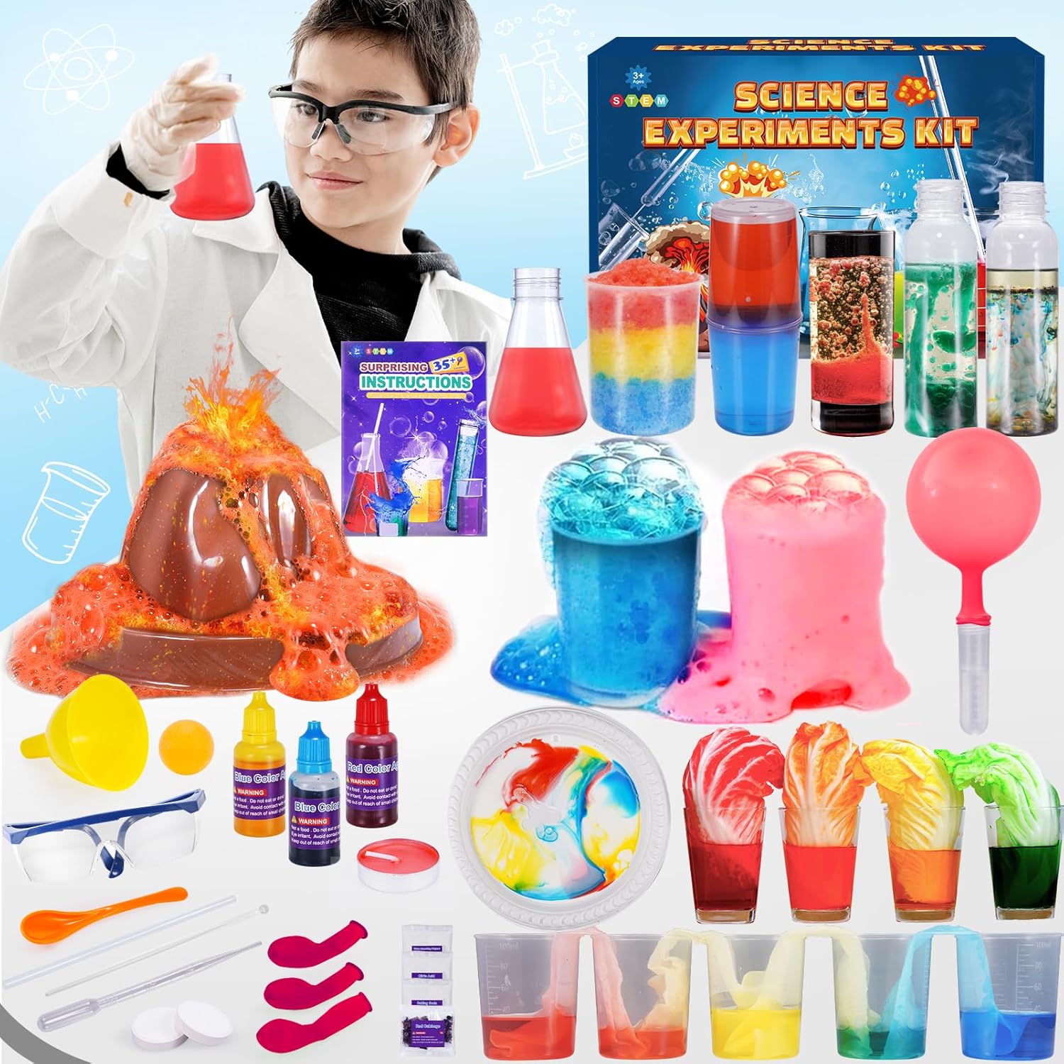 Veopoko Science Kits for Kids, Science Experiments for Kids Toy Age 5 6 7 8 9 Stem Toys for 5-12 Year Old Boy Girl Gift for 6 7 8 Year Olds Boys Toys Age 5 6 7 Potion Making Kit Children Stem Projects