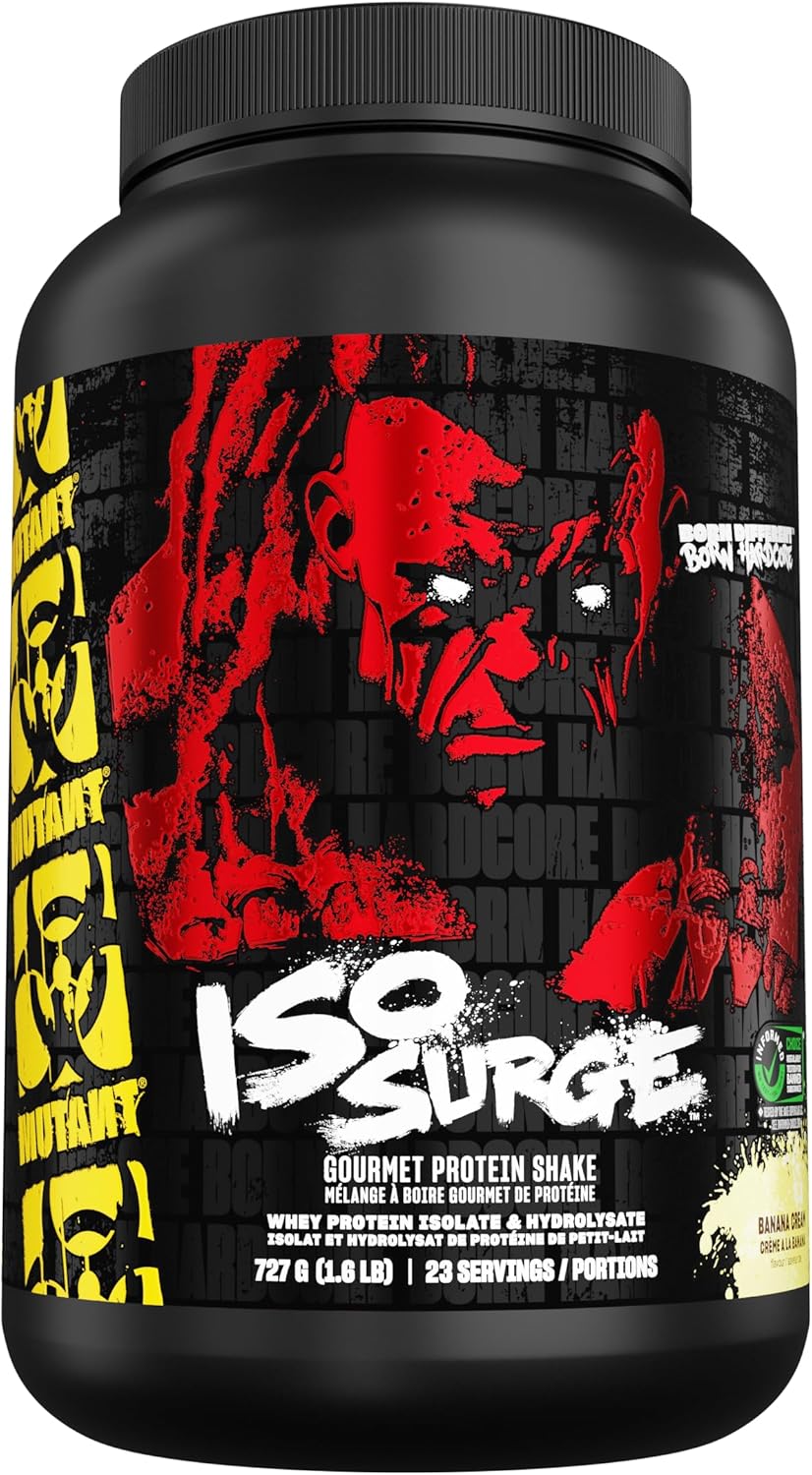 MUTANT ISO Surge | Whey Isolate Protein Powder | 25g Protein, Fast-digesting whey Protein Isolate & whey hydrolysate, Gourmet Flavors | 727 g | Banana Cream