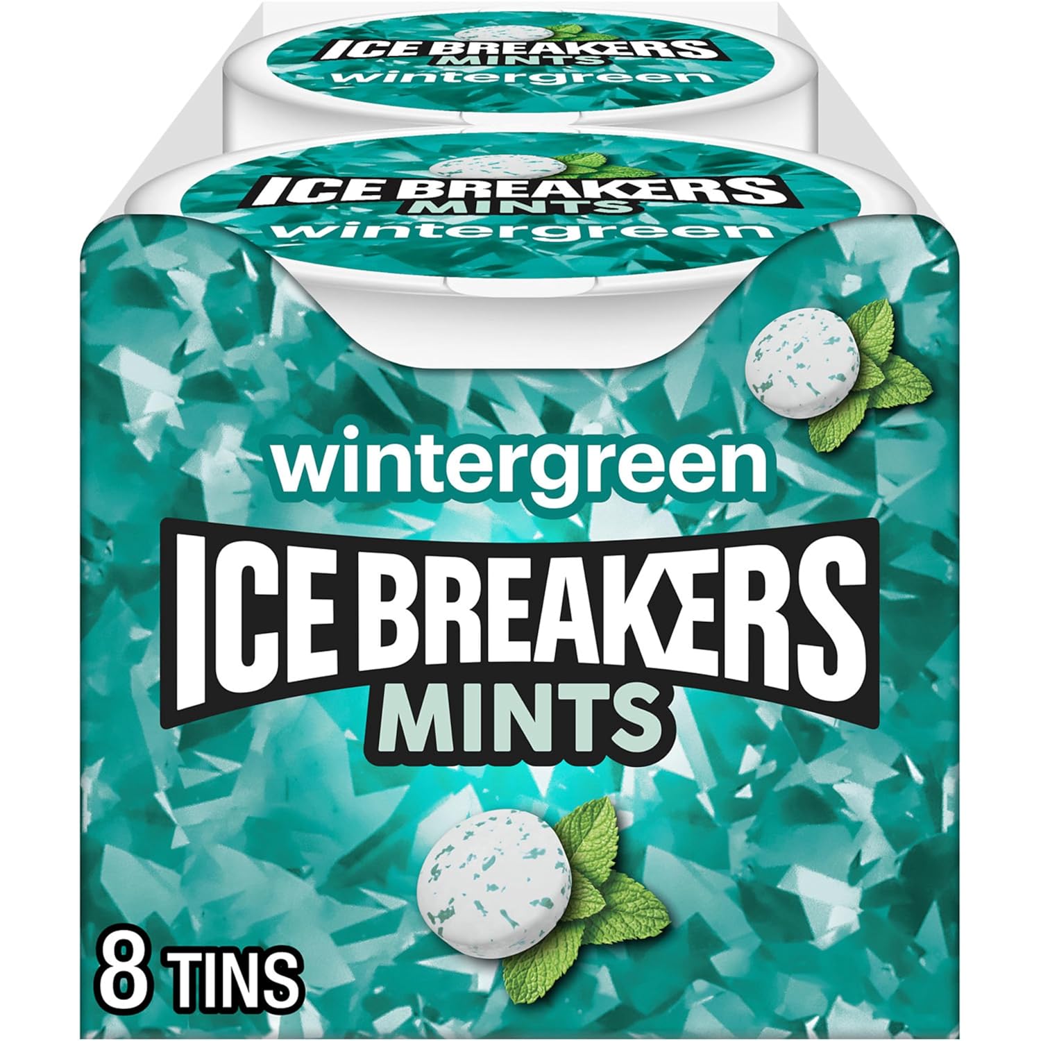 ICE BREAKERS Wintergreen Sugar Free Mints Tins, 1.5 oz (8 Count)