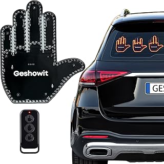 Car Accessories for Men, Car Middle Finger Light with Remote - Give The Bird & Wave & Love to Drivers - Ideal Gift Car Accessory, Truck Accessories, Finger Flicker Car Led Signs for Men and Women