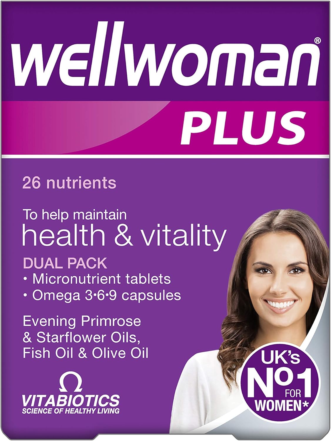 Multivitamins for Women, Wellwoman Tablets Plus Omega 3-6-9, Vitabiotics