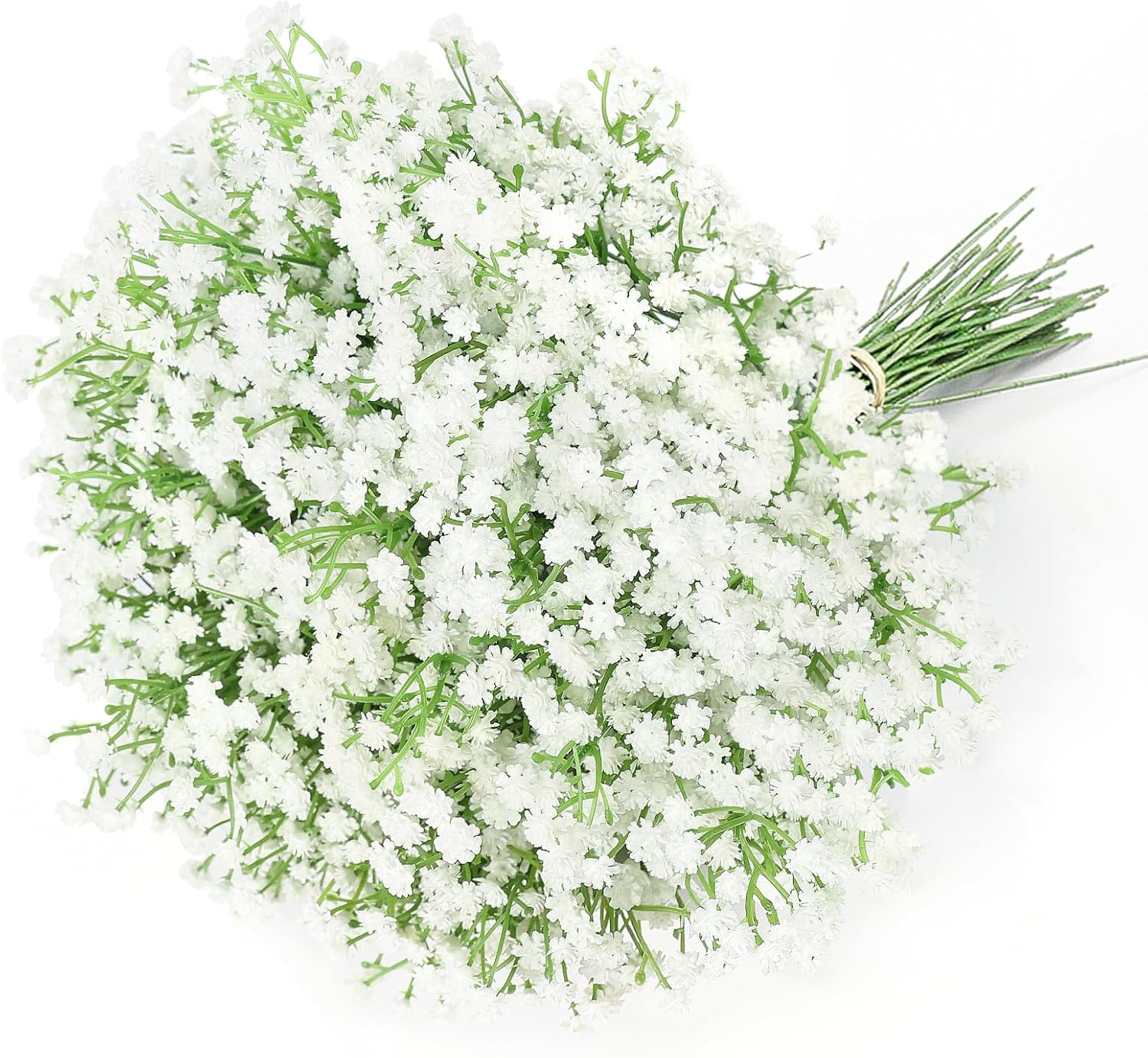 DEEMEI 6 PCS Babys Breath Artificial Flowers Fake Babys Breath Flowers Artificial Bulk White Gypsophila Bouquets Real Touch Faux Flowers for Wedding Floral Arrangement Party Home Decoration