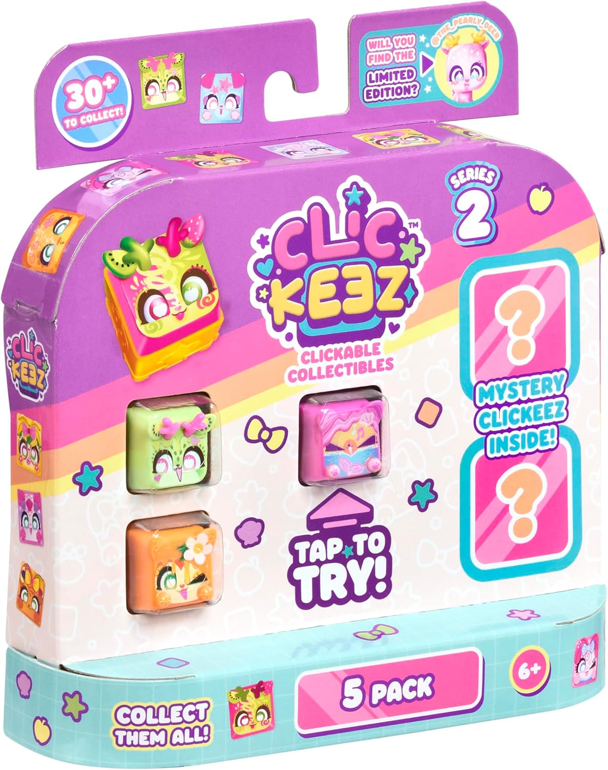 Multipack - Series 2 | Includes 5 Clickable Keyboard Collectibles! | 30+ New Characters To Find, Cute Themes & Rare Surprises | Girls Gifts and Collectables Ages 6+