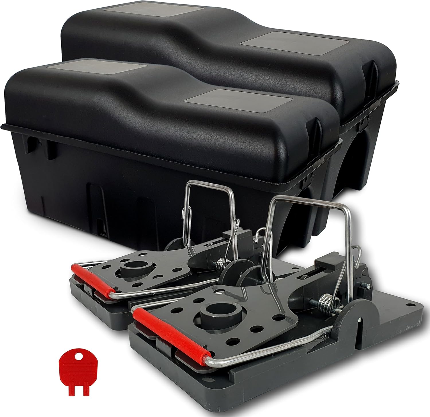 ROSHIELD 2X Rat Trap Killer Box - Easy to Set Safety Box for Home, Shed & Garage Control & Treatment (Professional Quality, Pack of 2)