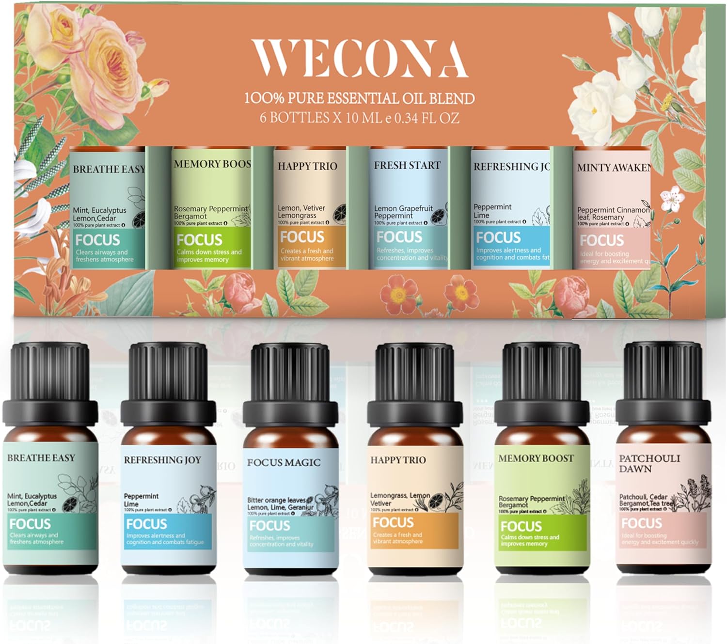Essential Oil Set - Essential Oil Blends with Bonus Bottle Opener - Energizing and Relaxing Scents - Essential Oils for Diffusers Aromatherapy and Humidifiers - DIY Candle and Soap Making