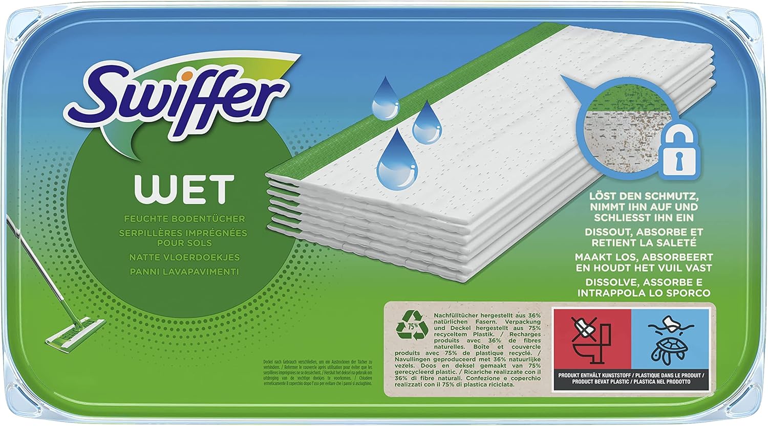 Swiffer – Wet Wipes for Mop (12 Pads)