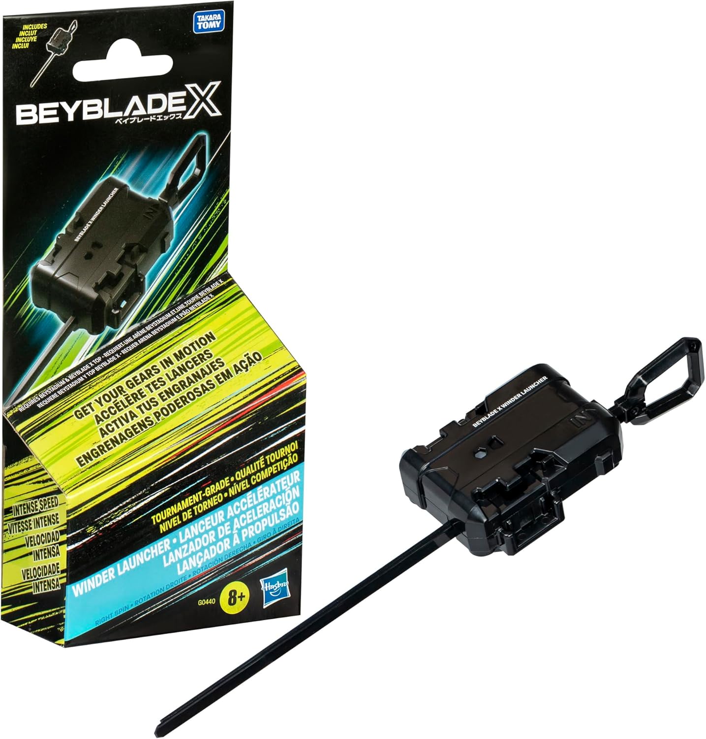 Beyblade X Official Winder Launcher for use with Beylade X Spinning Top Toys and Beystadium; Great Gift for 8 Year Old Boys and Girls