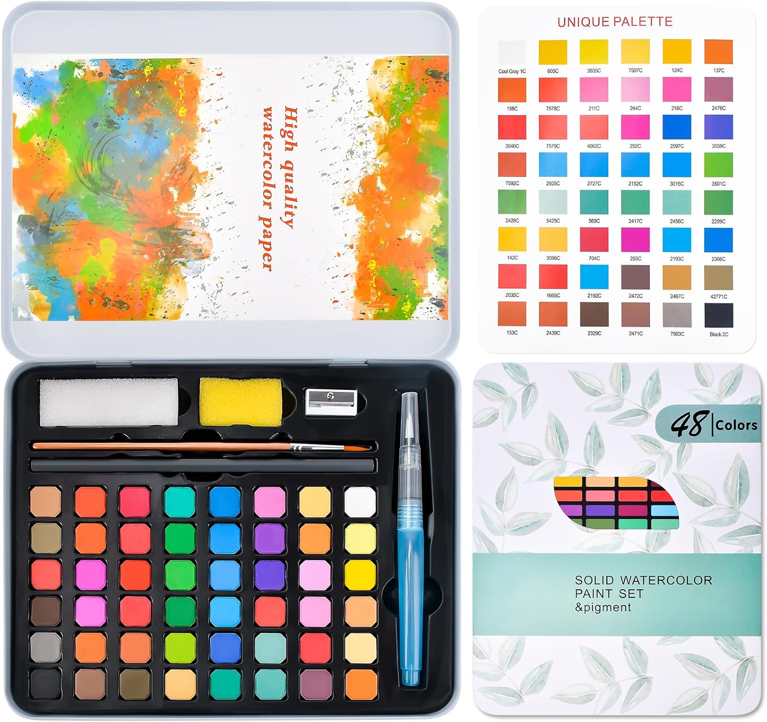 Stocking Stuffers for Kids Watercolor Paint - Water Color Paint Adult Sets for Kids Christmas Valentines Day Gifts for Boys Girls Teens Water Colors Paint Palette Arts and Crafts Art Supplies Travel Mini Watercolor Set