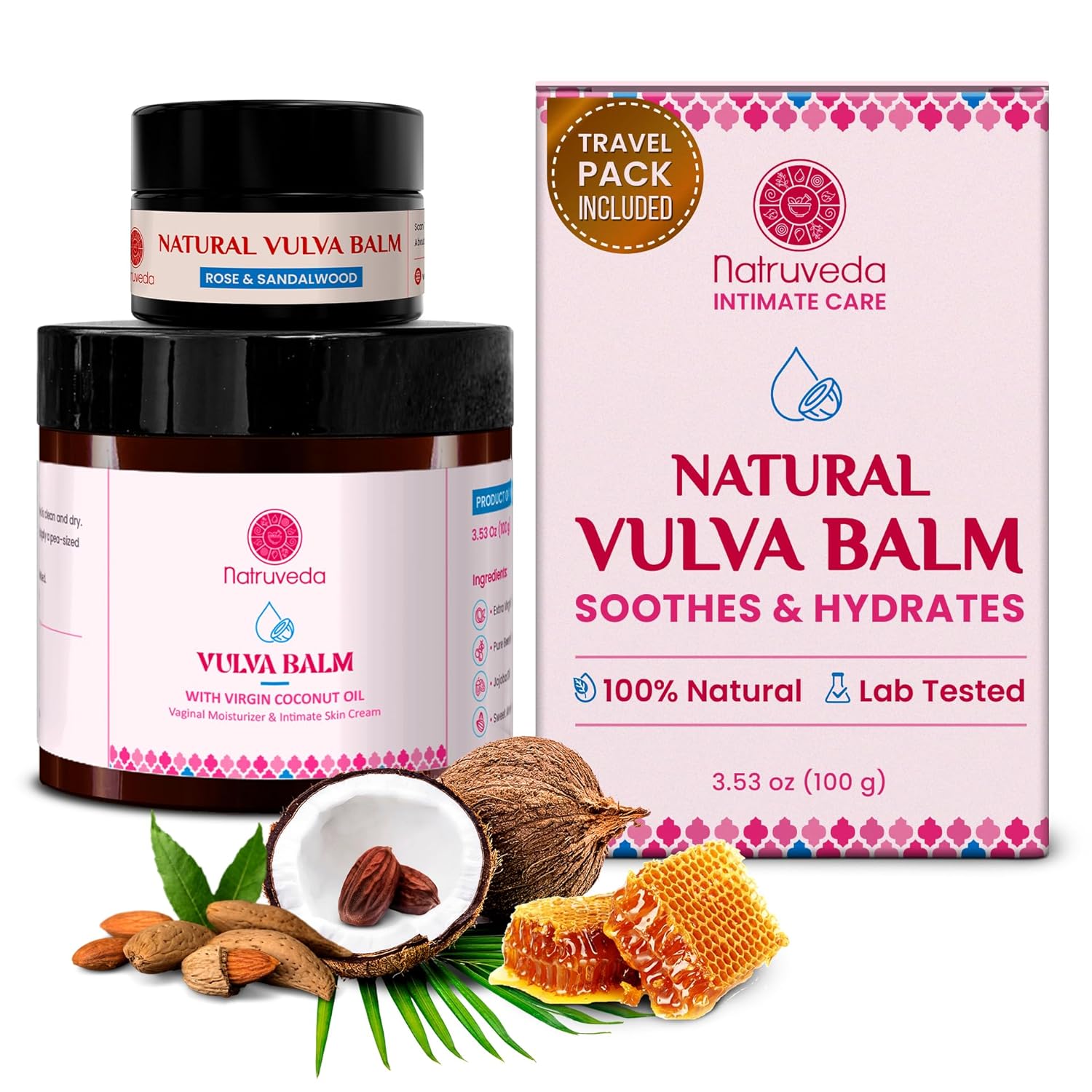 Vulva Balm | Fragrance-Free & Hormone-Free Vulva Care Balm| Relieves Feminine Dryness, Itching & Irritation due to Menopause | USA Based Seller | Vaginal Moisturizer for Women - 3.53 oz
