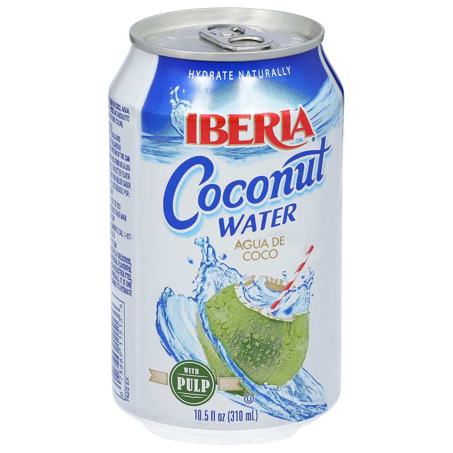 Iberia Coconut Water With Pulp, 10.5 Fl Oz (Pack of 24)