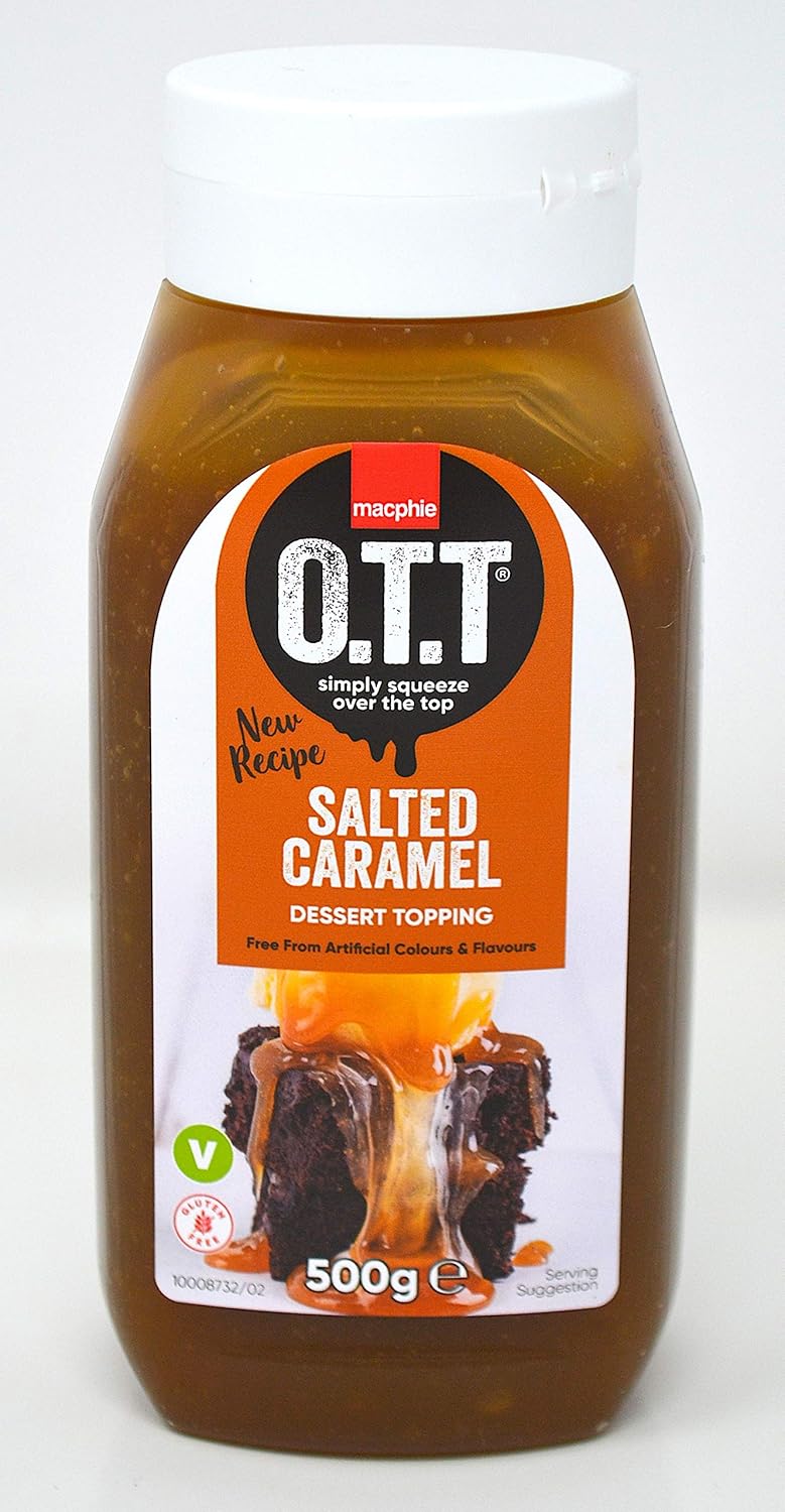 Macphie - OTT Salted Caramel Dessert Topping Sauce 500g