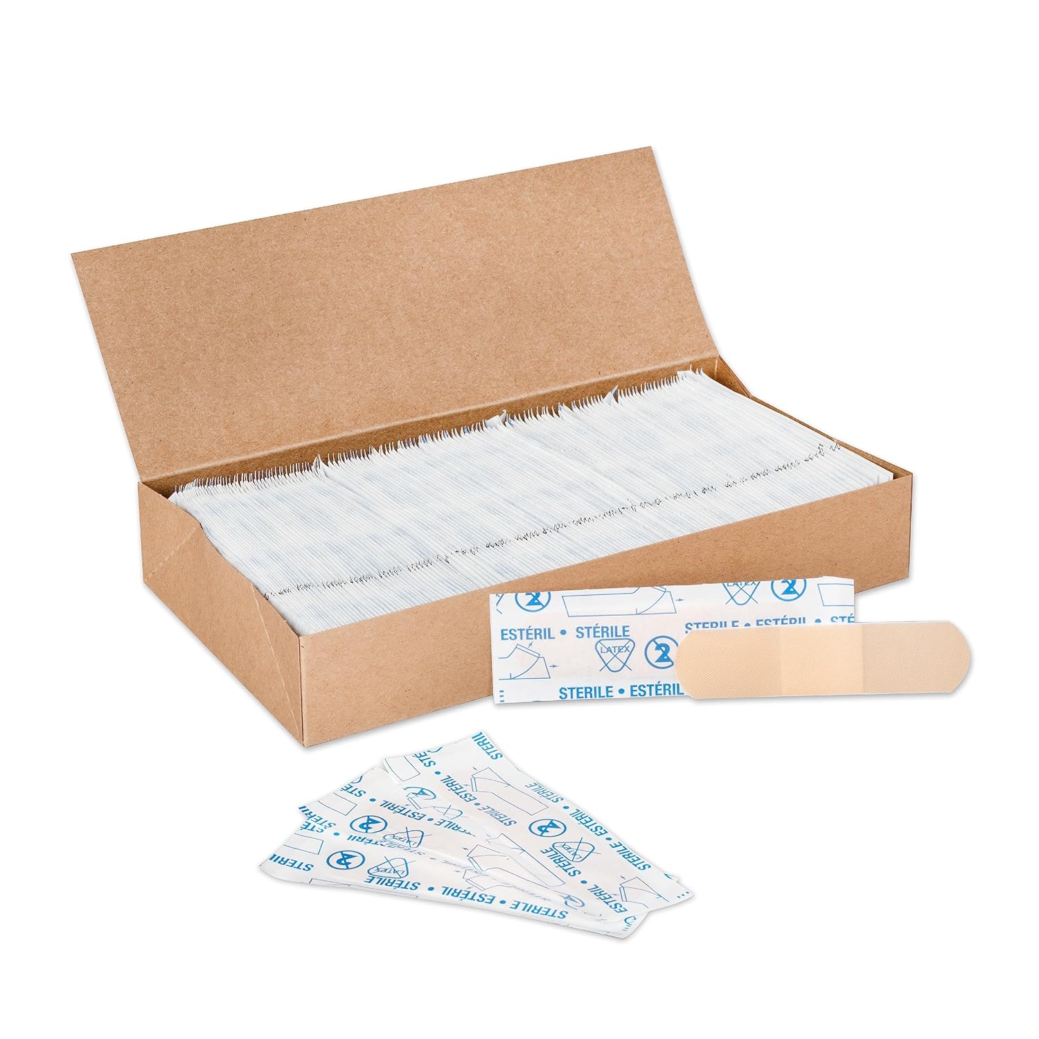 Adhesive Bandages, Sheer Strips, 3/4" x 3" | Bulk Case of 1500 | Sterile, Breathable and Multi-Purpose for School Nurses, Businesses, and First Aid Kits