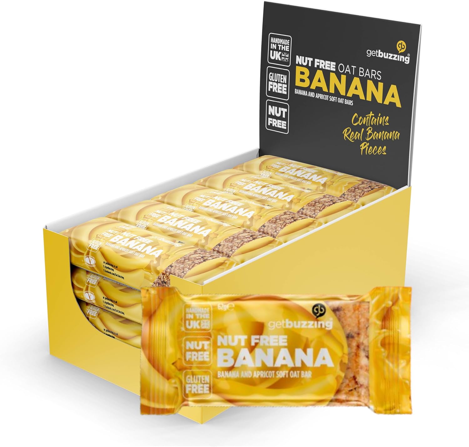 Get Buzzing Flapjacks Packs of 20 (20 Pack, Banana)