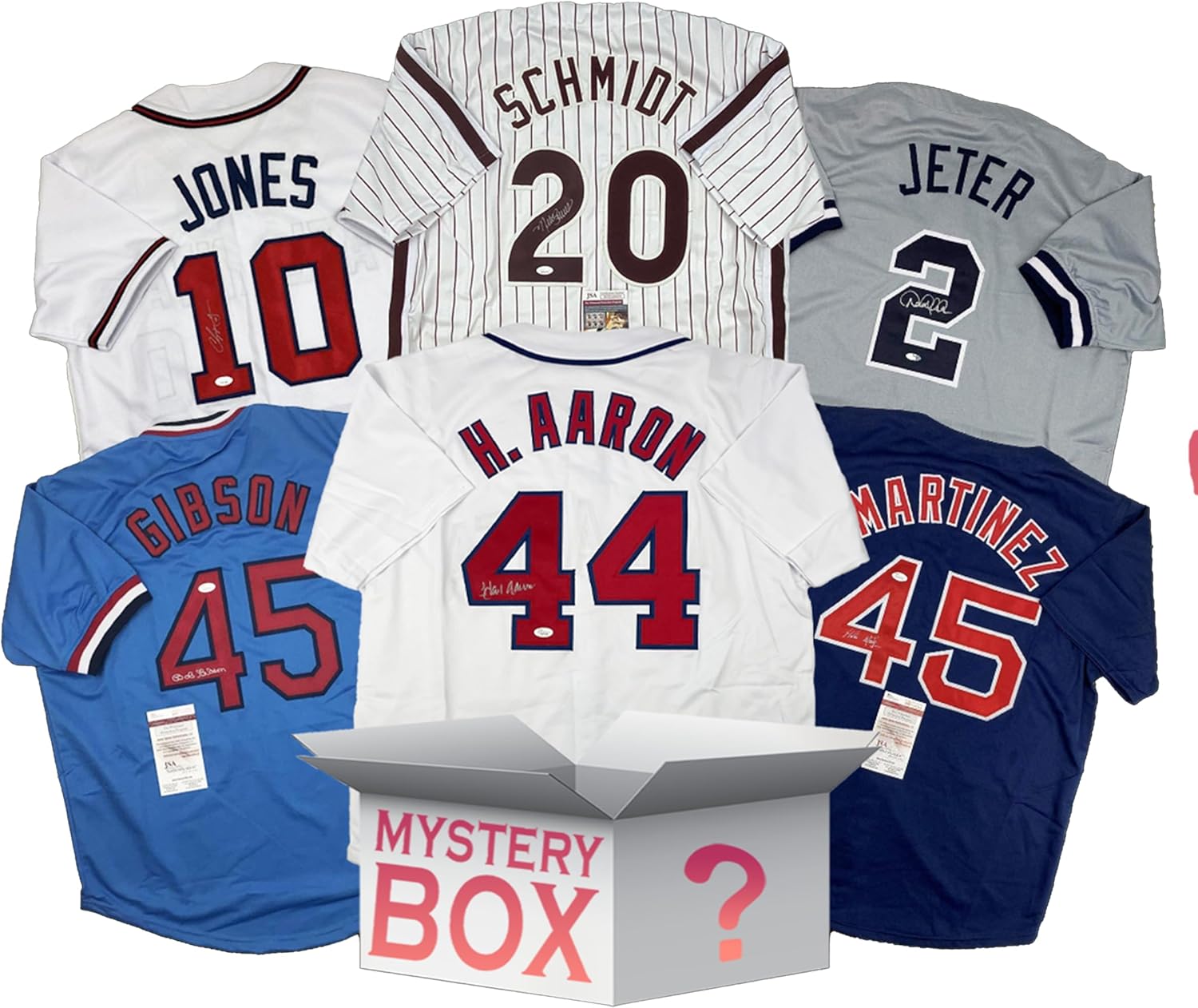Hall of Famers Autographed/Signed Baseball Jersey Mystery Box with JSA, PSA, Beckett or Fanatics COA