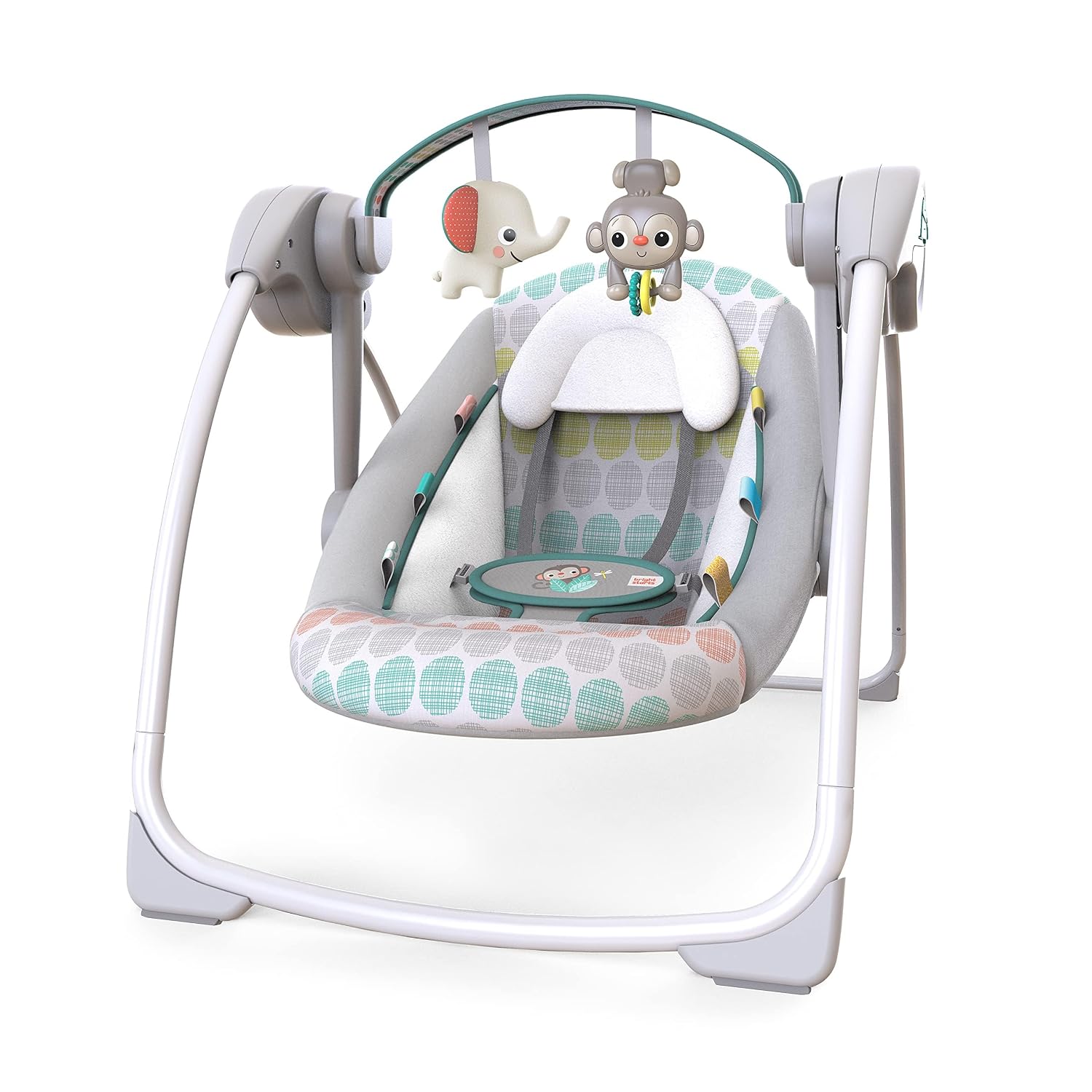 Bright Starts Whimsical Wild Portable Baby Swing, Newborn to 9 Months