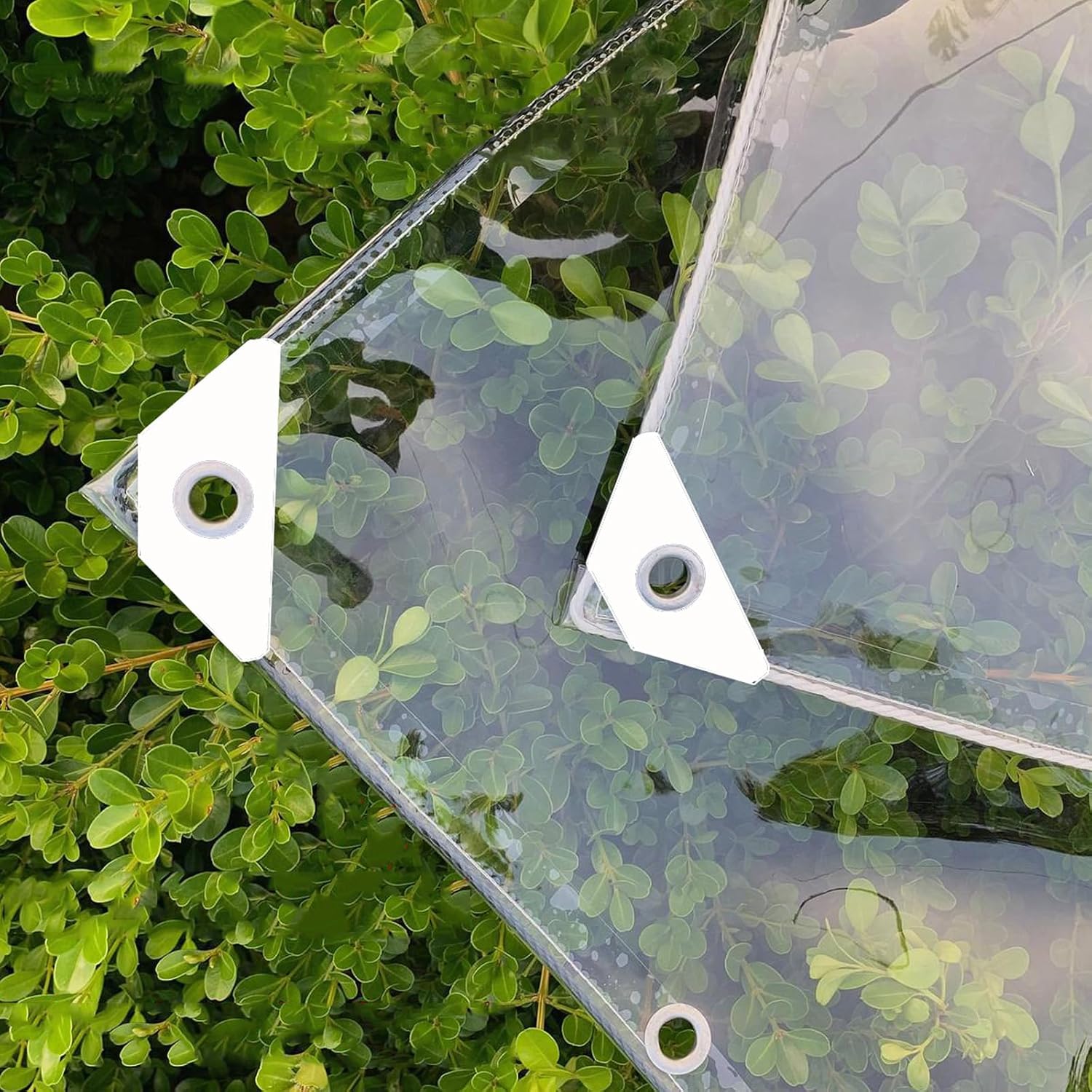 YUJIANHUAA Transparent Waterproof Tarpaulin Heavy Duty Tarpaulin,Rainproof Reinforced Clear Tarp Cover,for Garden Outdoor Camping Balcony Chicken Run Hutch Roof Cover (0.8m x 1m)