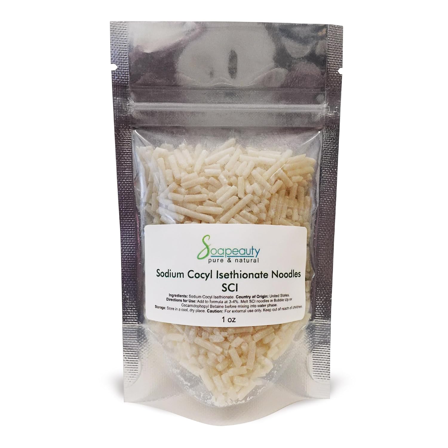 Sodium Cocoyl Isethionate SCI Noodles Surfactant for Hair Skin 1 oz