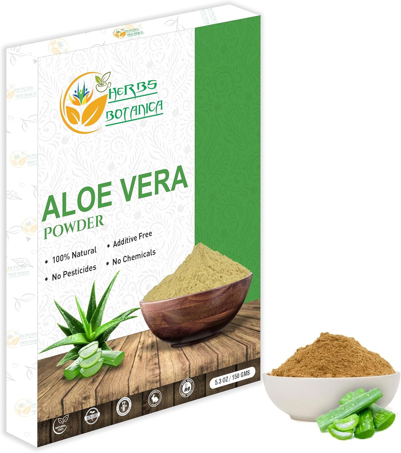 Aloe Vera Powder for Hair Growth, Skincare, Haircare, Moisturizing, and Soothing Aloe Barbadensis Vegan NO GMO 5.3oz /150g