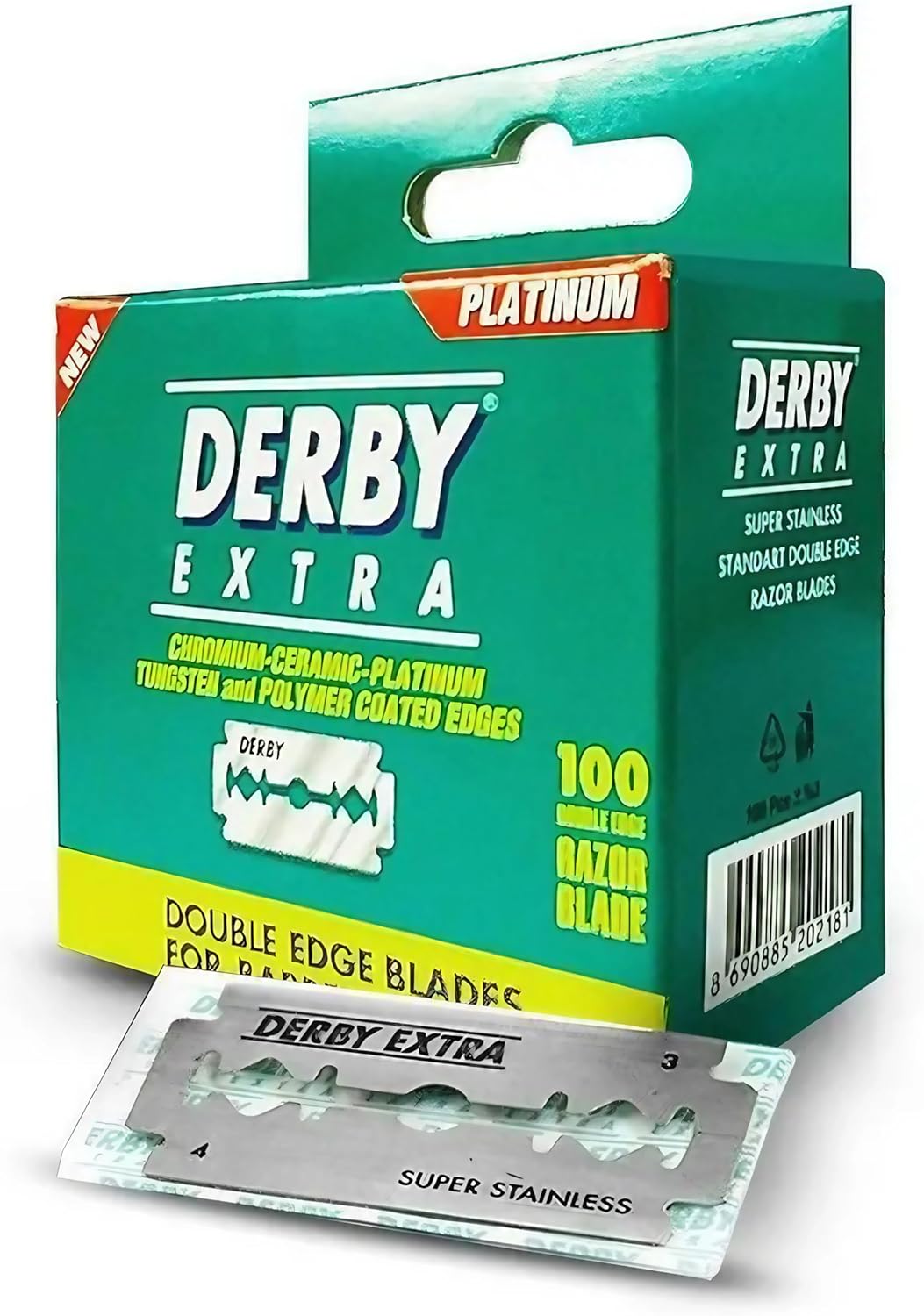 Derby Extra Double Edge Safety Razor Blades, 100 Count