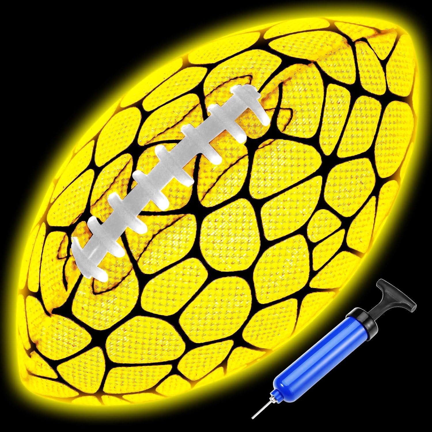 Jasonwell Glow in The Dark Football - Strong Grip Light Up Football Toy Stuff Sports Balls for Boys Kids Teenage Junior Youth Adult Outdoor Christmas Birthday Gifts for Age 6-8 8-12 13 + Year Old No.9