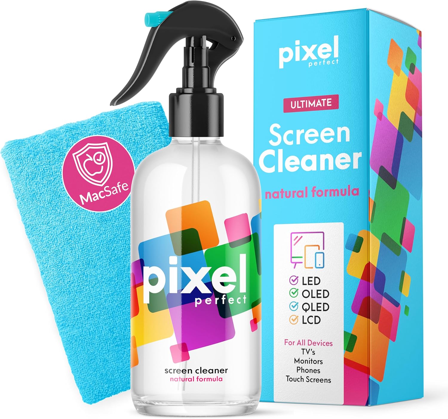500ml | 16.9oz Screen Cleaner Kit for LED, OLED, QLED, LCD TV, Laptops, Monitors, Phones, Tablets, Premium Natural Spray Cleaning Kit