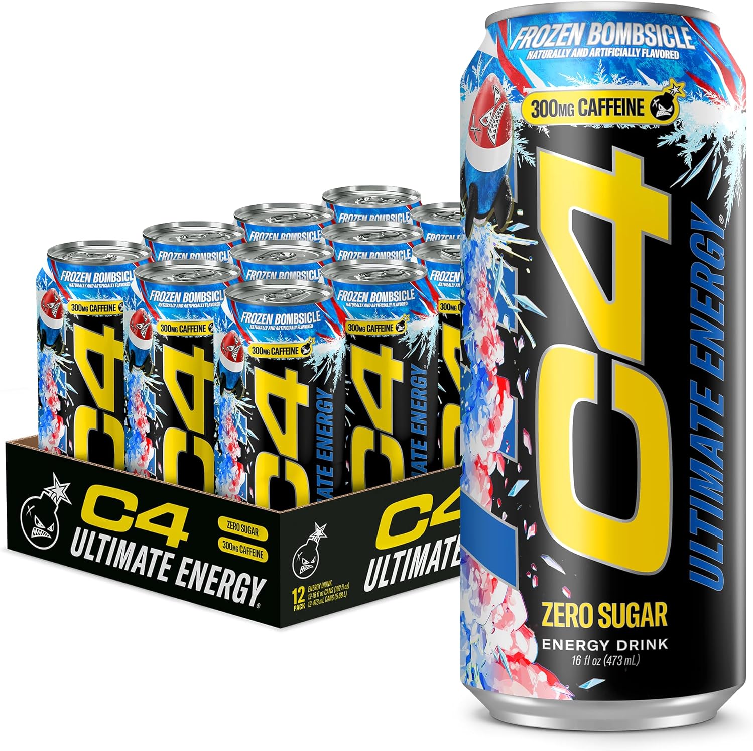 C4 Ultimate Energy 16oz 12pk Frozen Bombsicle