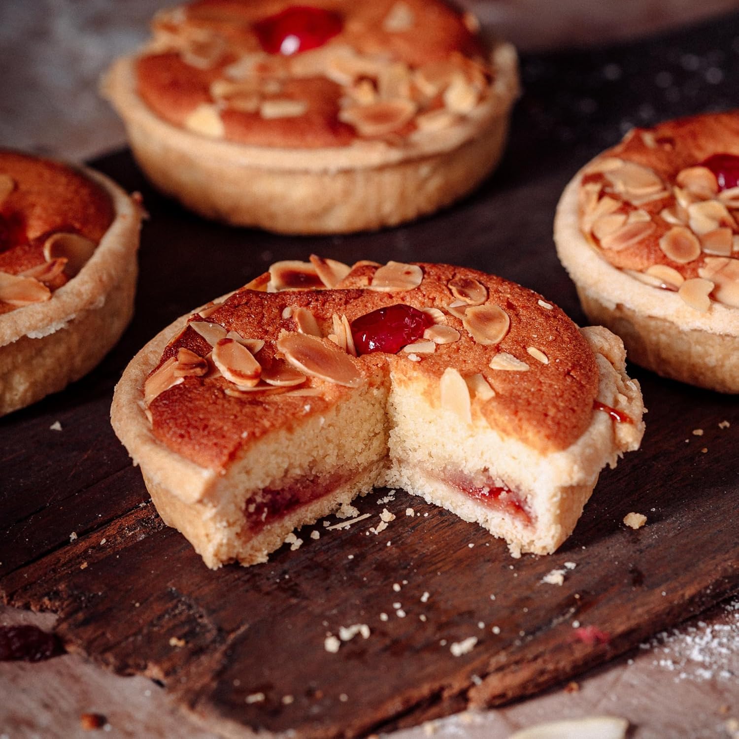 Wilfreds Almond Bakewell Tarts 4-Pack, Lovingly Handcrafted in Our Bakery – Delivered Direct to Your Doorstep - Perfect Bakewell Tart Gift