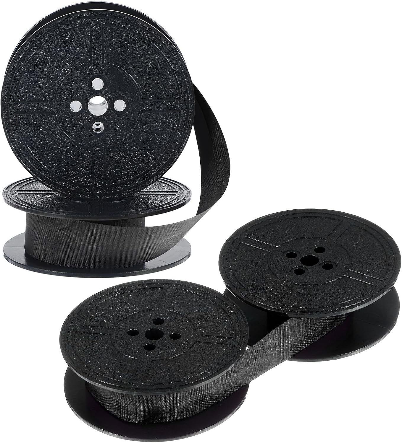 Prasacco 2 Pairs Universal Typewriter Ribbon Twin Spool Ribbon Vintage Typewriter Ink Ribbon Manual Typewriter Ribbon Twin Spool Replacement for Most Typewriter (Black)