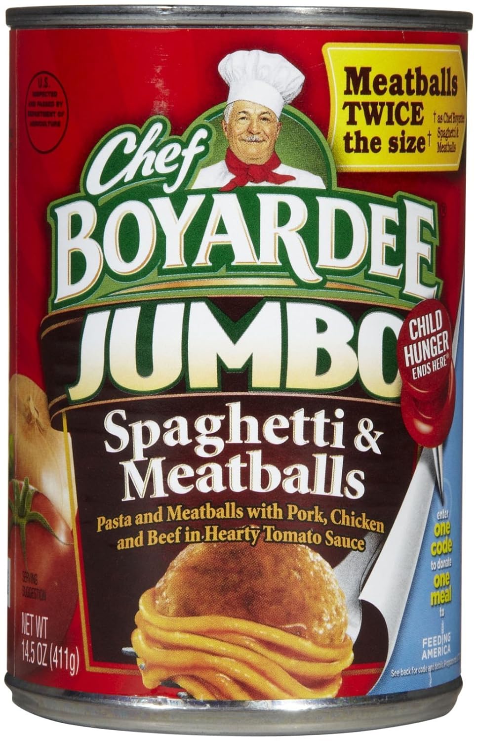 Chef Boyardee Jumbo Spaghetti & Meatballs - 15 oz
