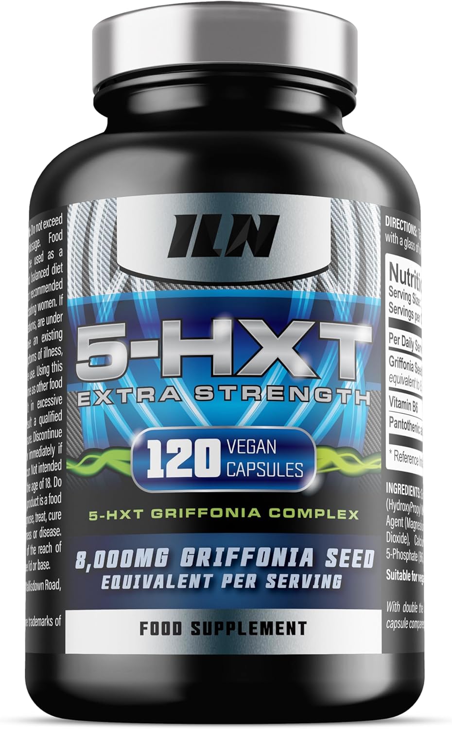 5HXT Extra Strength - 5HTP High Strength from 8000mg Equivalent griffonia Seed - Mega Strength Griffonia Seed Supplement with 5-HTP (120 Capsules)