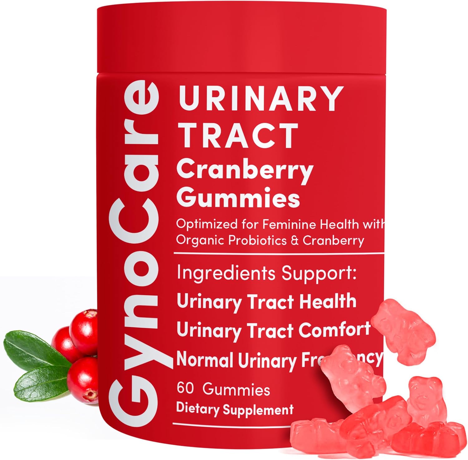 Cranberry Gummies UTI Prevention for Women Elderly | Urinary Tract Support for Women | Daily UTI Defense with Cranberry & Probiotics | Promotes Urinary Comfort & Normal Frequency | 60 Gummies