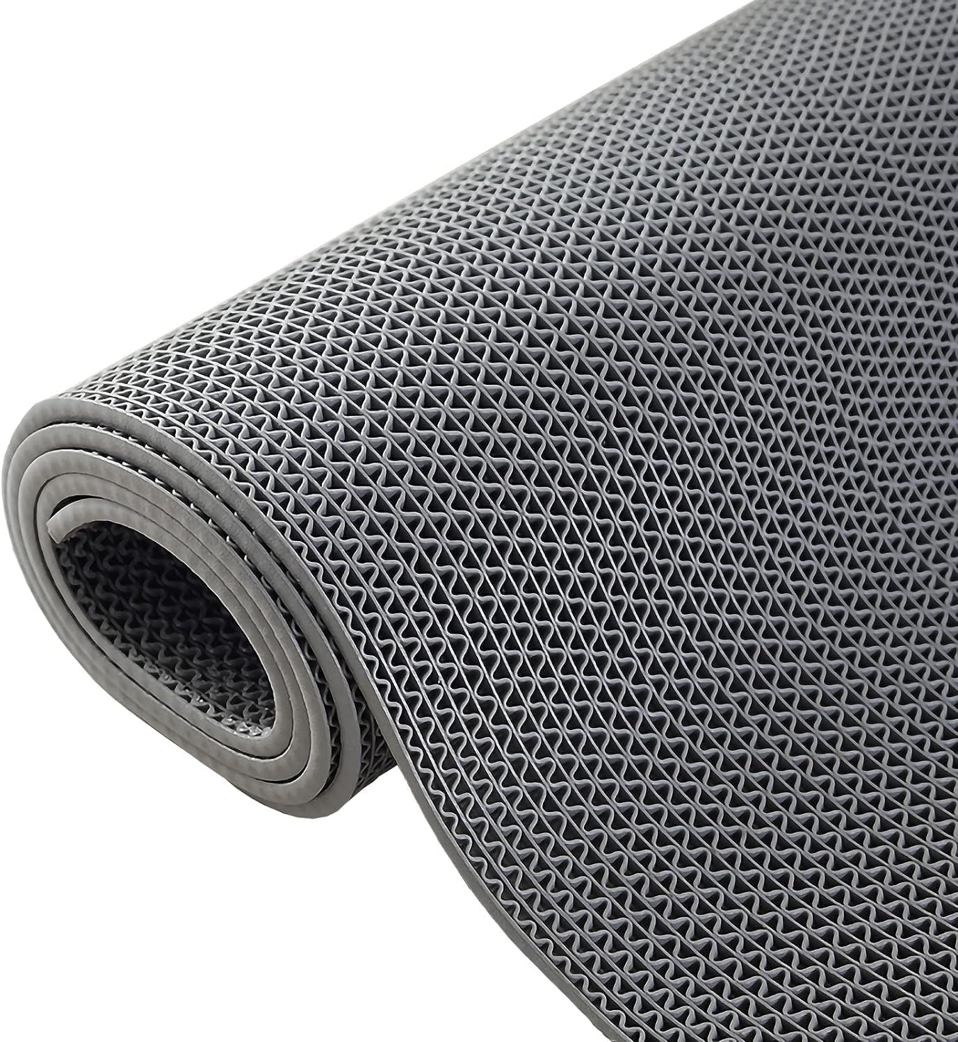 BWKJMY Drainage Non Slip Floor Mat 0.9x3m 5.5mm Thick Commercial Rubber Mat Garage Pools Restaurant Bars Bathroom Patio Outdoor Indoor Splash Matting, Waterproof Carpet Grey Mat