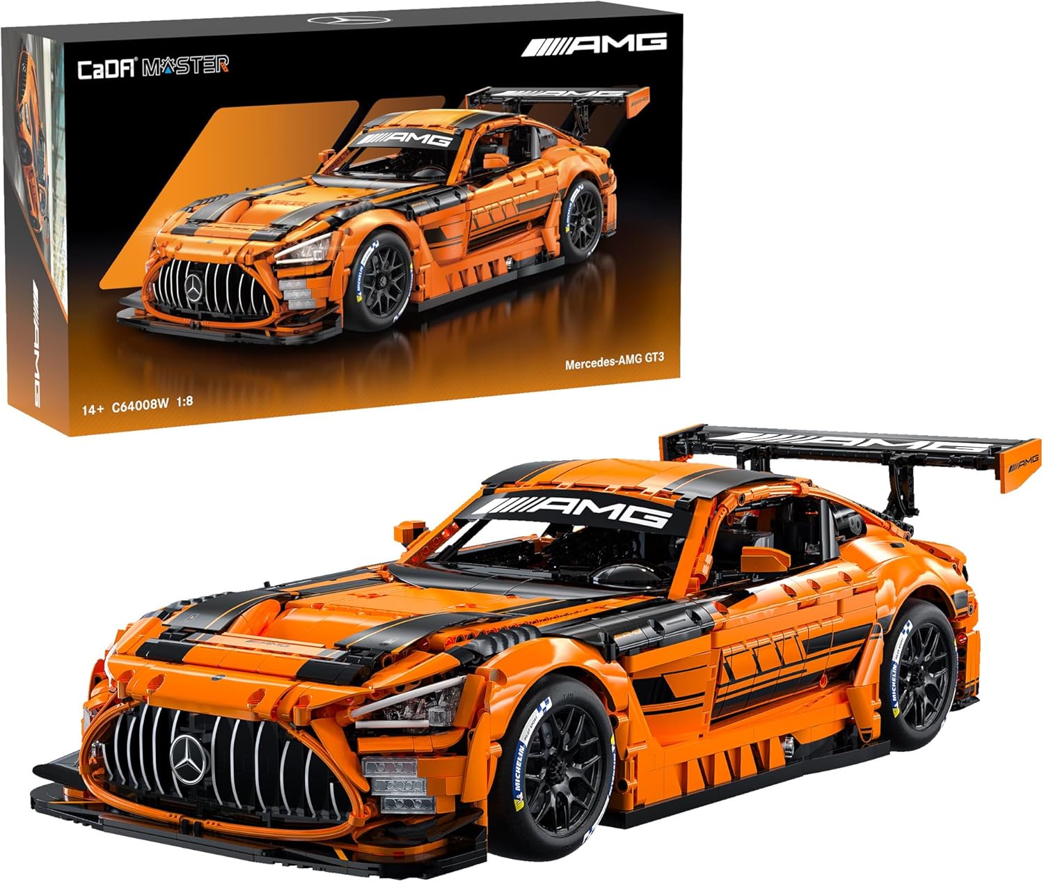 CaDA Mercedes-AMG GT3 Racing Car - 5466 Pieces - Self-Build Brick Building Block Model C64008W