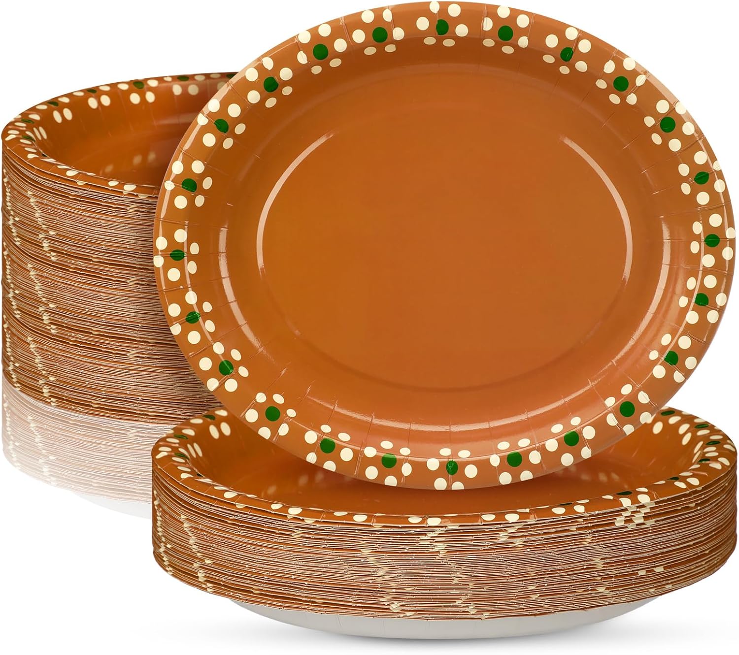 Yungyan Platos De Barro Mexicanos Paper Plates Cielito Lindo Party Decoration Mexican Dinnerware Terracotta Flower Clay Pottery Plates Party Supplies Birthday Wedding Decoration(12 Inch,50 Pcs)