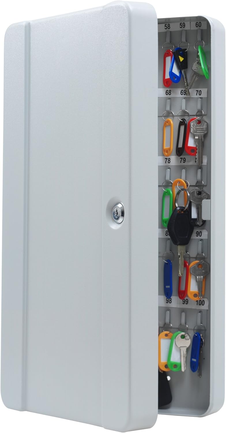 Helix 521110 Key Safe Cabinet (100 Key Capacity) White